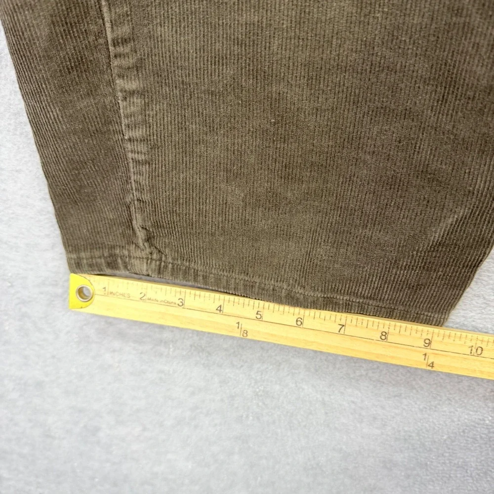 Woolrich Corduroy Pants Mens 42x30 Olive Green Brown Cord Straight 5-Pocket Work